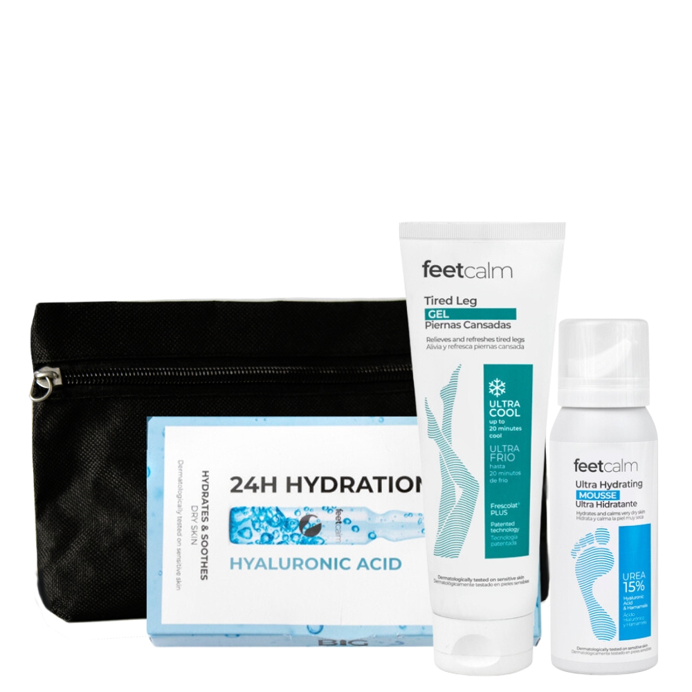 Набор для ухода за ногами Feetcalm Dry Feet & Tired Legs: охлаждающий гель, увлажняющий мусс и набор концентратов